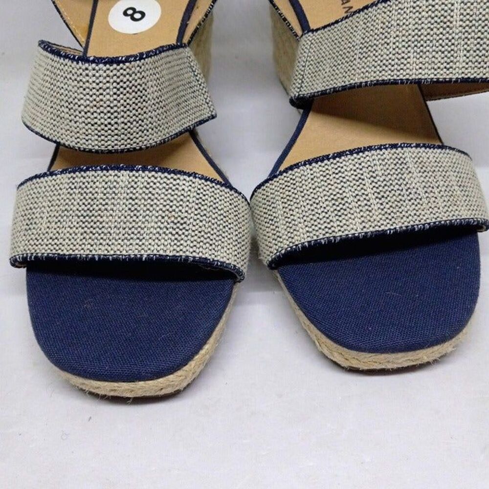 Lucky Brand Mindara Size 8 Woven Espadrille Wedge-Elastic Ankle Band-Jute-NWOT - Picture 6 of 9